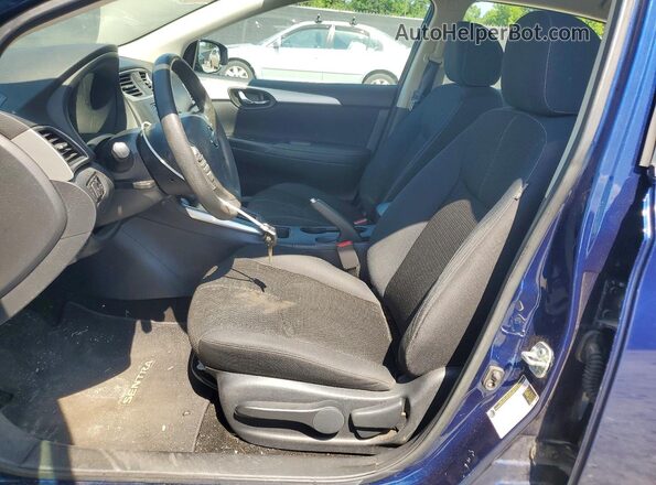 3N1AB7APXHY363803 2017 NISSAN SENTRA Синий Вид салона спереди