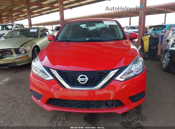 3N1AB7APXJL621398 2018 NISSAN SENTRA Red Rear interior view