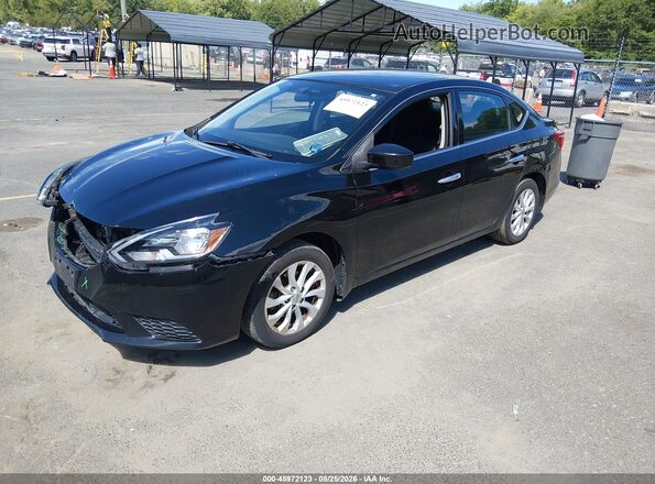 3N1AB7APXJL636449 2018 NISSAN SENTRA Black Vista tres cuartos delantera izquierda