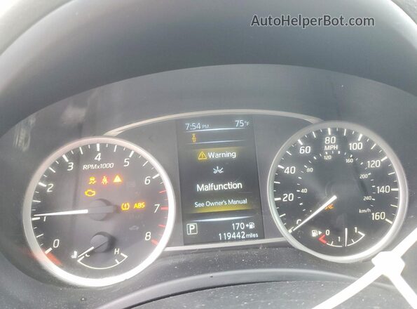 3N1AB7APXJY315515 2018 NISSAN SENTRA Белый Вид щитка приборов