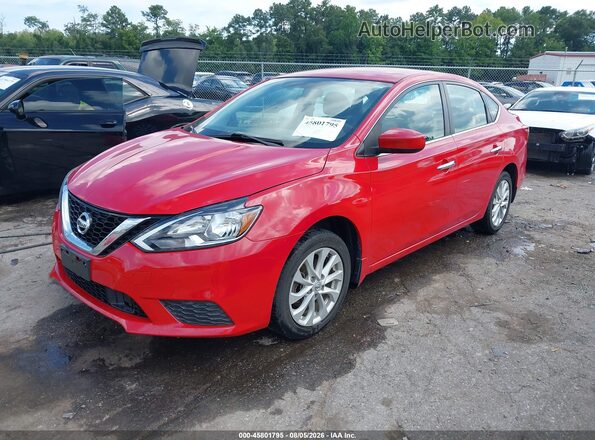 3N1AB7APXKL608328 2019 NISSAN SENTRA Red Vista tres cuartos delantera izquierda