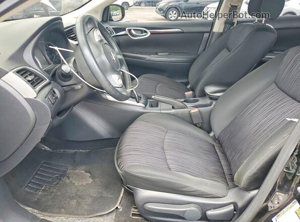 3N1AB7APXKL623928 2019 NISSAN SENTRA Black Вид салону спереду
