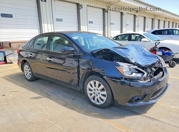 3N1AB7APXKY208322 2019 NISSAN SENTRA Black Front right
