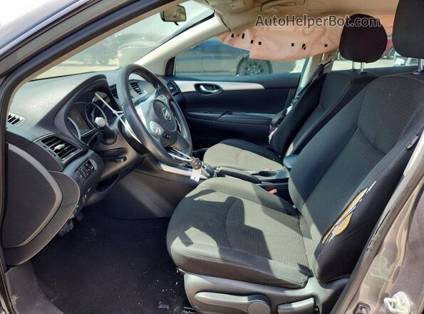 3N1AB7APXKY210653 2019 NISSAN SENTRA Gray Front interior view