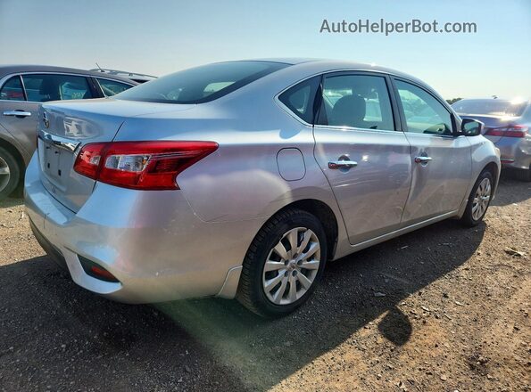 3N1AB7APXKY210720 2019 NISSAN SENTRA Серебряный Задняя правая четверть