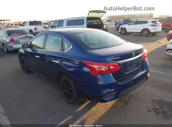 3N1AB7APXKY247685 2019 NISSAN SENTRA Blue Trasero izquierdo