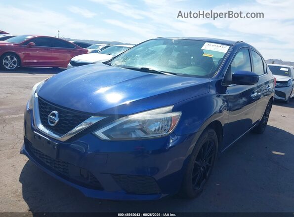 3N1AB7APXKY247685 2019 NISSAN SENTRA Blue Vista tres cuartos delantera izquierda