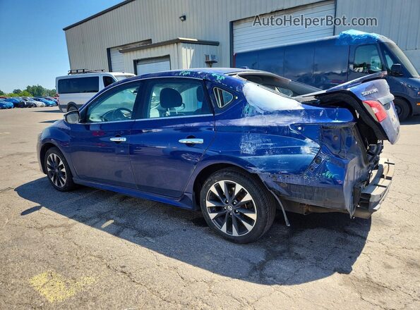 3N1AB7APXKY259433 2019 NISSAN SENTRA Blue Rear left
