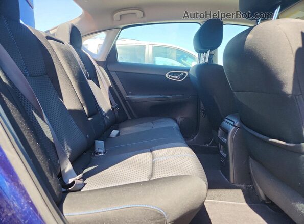 3N1AB7APXKY259433 2019 NISSAN SENTRA Blue Rear seats view