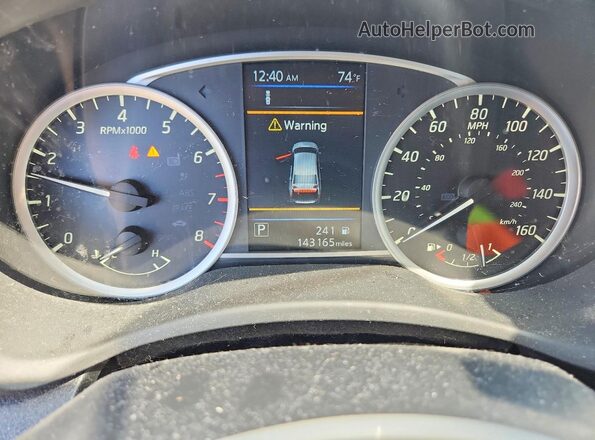 3N1AB7APXKY259433 2019 NISSAN SENTRA Blue Instrument cluster view