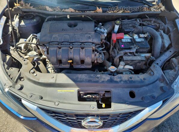 3N1AB7APXKY259433 2019 NISSAN SENTRA Blue Rear interior view