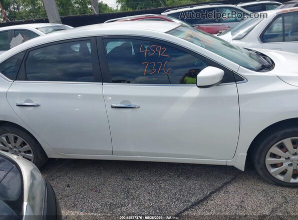 3N1AB7APXKY269654 2019 NISSAN SENTRA White Widok wnętrza z tyłu