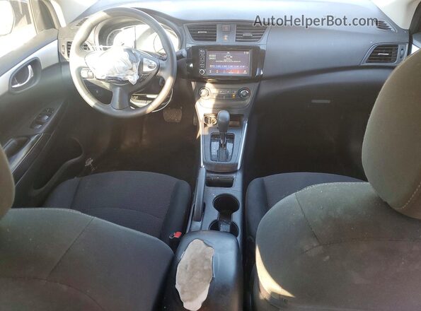 3N1AB7APXKY291153 2019 NISSAN SENTRA Белый Вид панели приборов