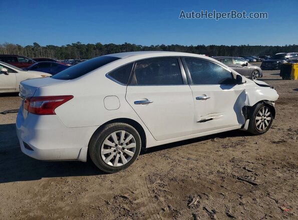 3N1AB7APXKY291153 2019 NISSAN SENTRA Белый Задняя правая четверть