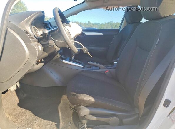 3N1AB7APXKY291153 2019 NISSAN SENTRA Белый Вид салона спереди