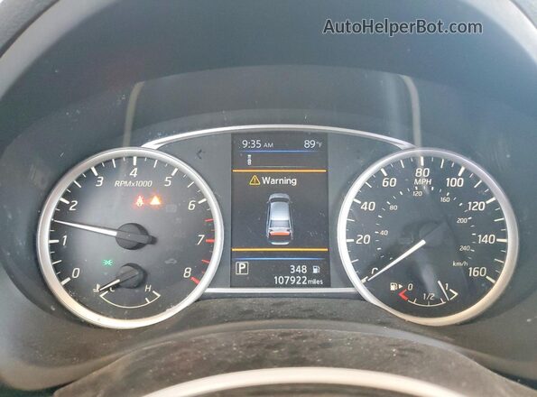 3N1AB7APXKY294022 2019 NISSAN SENTRA Белый Вид щитка приборов