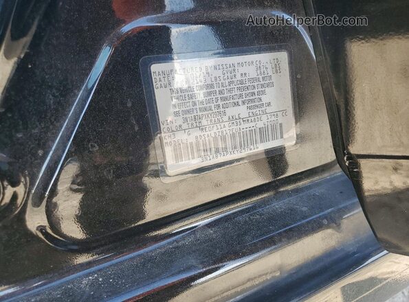 3N1AB7APXKY297616 2019 NISSAN SENTRA Black Vista del compartimento del motor