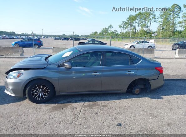 3N1AB7APXKY302538 2019 NISSAN SENTRA Gray Widok wnętrza 360 stopni