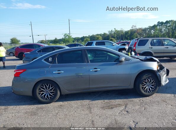 3N1AB7APXKY302538 2019 NISSAN SENTRA Gray Widok wnętrza z tyłu