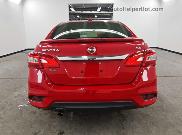 3N1AB7APXKY336530 2019 NISSAN SENTRA Red Вид ззаду