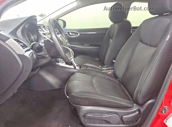 3N1AB7APXKY336530 2019 NISSAN SENTRA Red Вид салону спереду