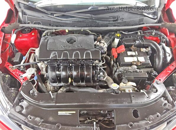 3N1AB7APXKY336530 2019 NISSAN SENTRA Red Вид задньої частини салону