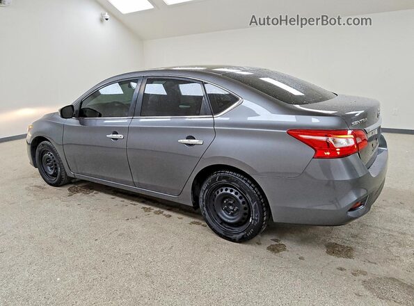 3N1AB7APXKY358267 2019 NISSAN SENTRA Серый Задняя левая четверть