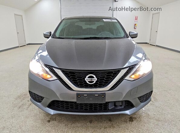 3N1AB7APXKY358267 2019 NISSAN SENTRA Серый Вид спереди