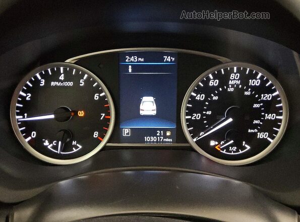 3N1AB7APXKY358267 2019 NISSAN SENTRA Серый Вид щитка приборов