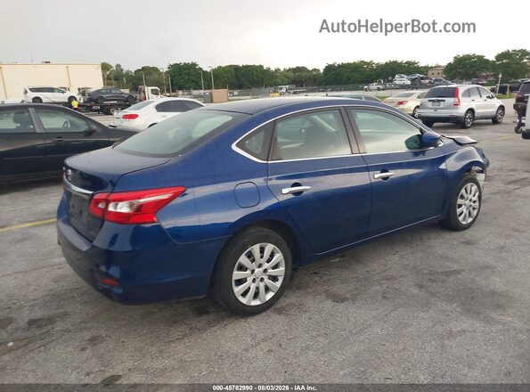 3N1AB7APXKY370144 2019 NISSAN SENTRA Blue უკანა მარჯვენა