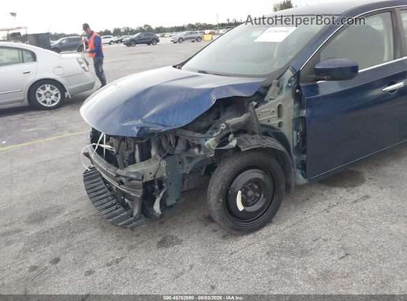 3N1AB7APXKY370144 2019 NISSAN SENTRA Blue წინა ხედი