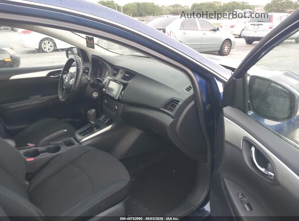3N1AB7APXKY370144 2019 NISSAN SENTRA Blue წინა სალონის ხედი