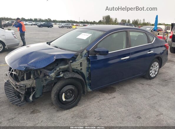 3N1AB7APXKY370144 2019 NISSAN SENTRA Blue 