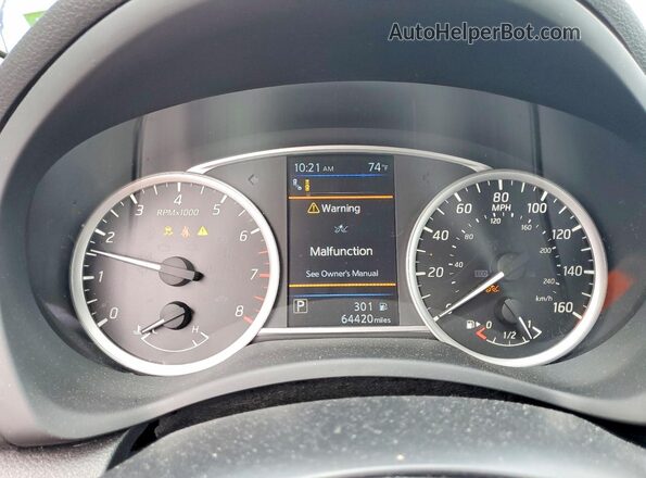 3N1AB7APXKY435901 2019 NISSAN SENTRA Blue Widok zestawu wskaźników
