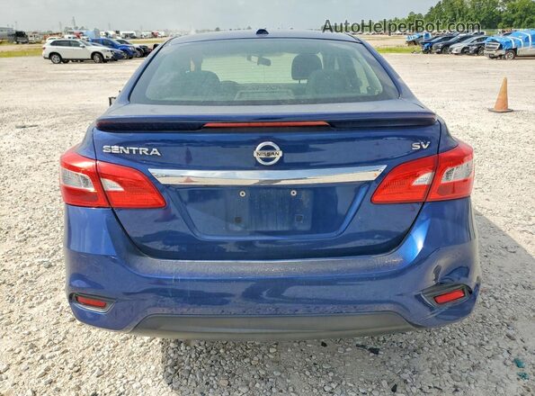 3N1AB7APXKY441584 2019 NISSAN SENTRA Blue Rear view