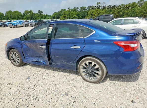 3N1AB7APXKY441584 2019 NISSAN SENTRA Blue Rear left