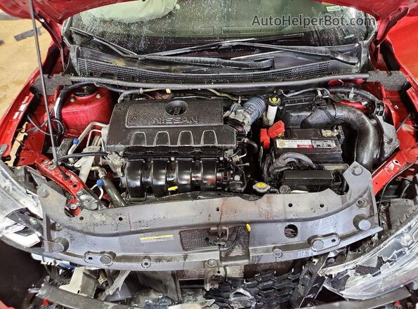 3N1AB7APXKY444968 2019 NISSAN SENTRA Красный Вид задней части салона