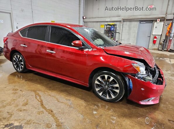 3N1AB7APXKY444968 2019 NISSAN SENTRA Красный Передняя правая четверть
