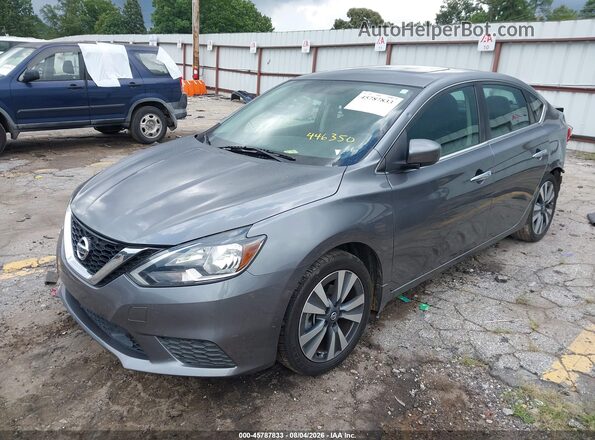 3N1AB7APXKY446350 2019 NISSAN SENTRA Gray Front left