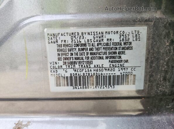 3N1AB8BV1RY219593 2024 NISSAN SENTRA Gray Engine compartment view
