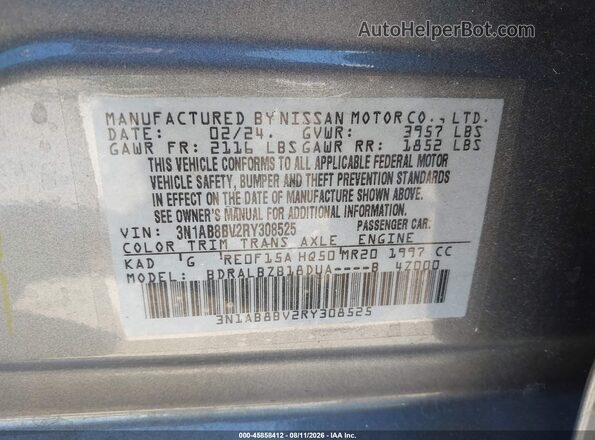 3N1AB8BV2RY308525 2024 NISSAN SENTRA Silver Vista del compartimento del motor