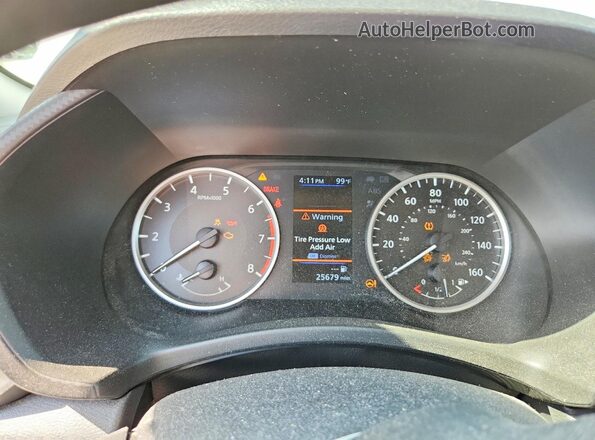 3N1AB8BV3MY276872 2021 NISSAN SENTRA White Instrument cluster view