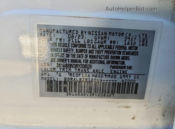 3N1AB8BV3RY208529 2024 NISSAN SENTRA White Engine compartment view