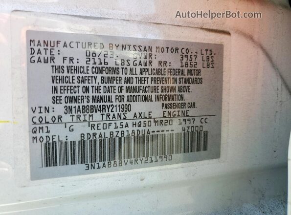 3N1AB8BV4RY211990 2024 NISSAN SENTRA Белый Вид подкапотного пространства