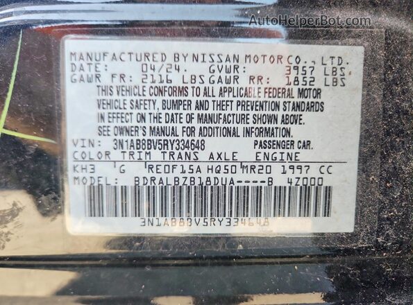 3N1AB8BV5RY334648 2024 NISSAN SENTRA Black Vista del compartimento del motor