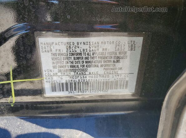 3N1AB8BV5SY209932 2025 NISSAN SENTRA Black Widok komory silnika