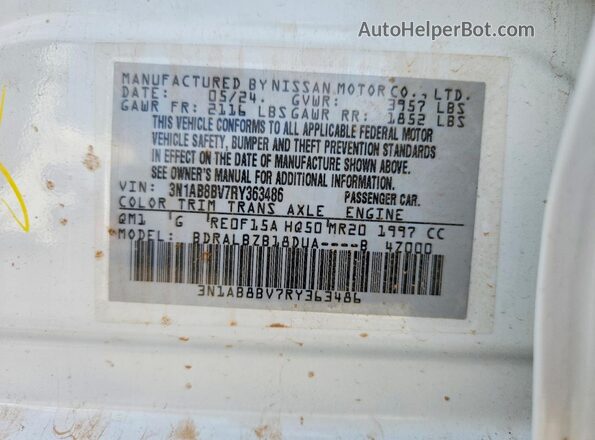 3N1AB8BV7RY363486 2024 NISSAN SENTRA White Widok komory silnika