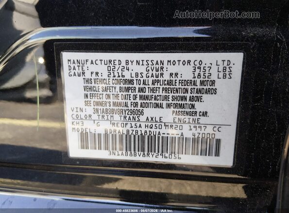 3N1AB8BV8RY296056 2024 NISSAN SENTRA Black Widok komory silnika