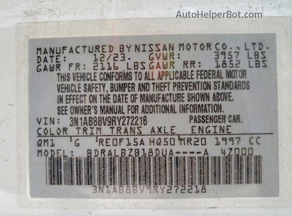 3N1AB8BV9RY272218 2024 NISSAN SENTRA White Вид підкапотного простору