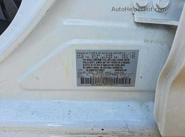 3N1AB8BV9RY298933 2024 NISSAN SENTRA White Widok deski rozdzielczej